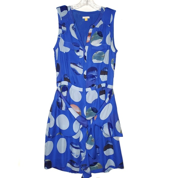 Anthropologie Dresses & Skirts - Anthropologie Leifsdottir Blue Circle Dress Size 6